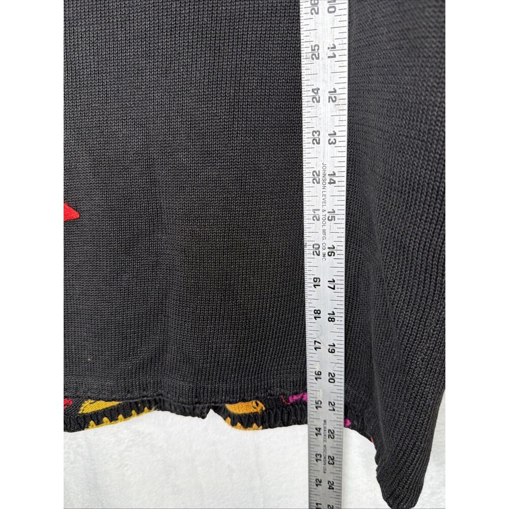 VTG Michael Simon L Embroidered Sunflower Sweater Cardigan Fall Autumn Halloween - Picture 9 of 11